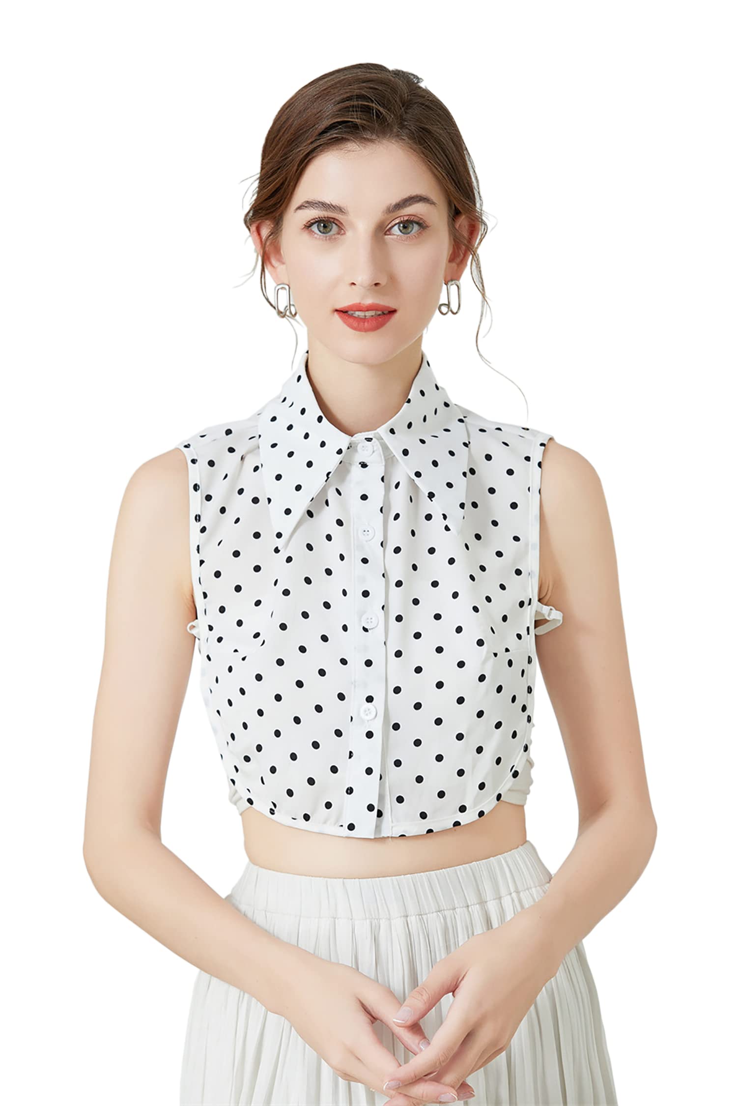 Fake Collar Detachable Half Shirt False Collars Chiffon Dickey Collar for Blouse Dresses