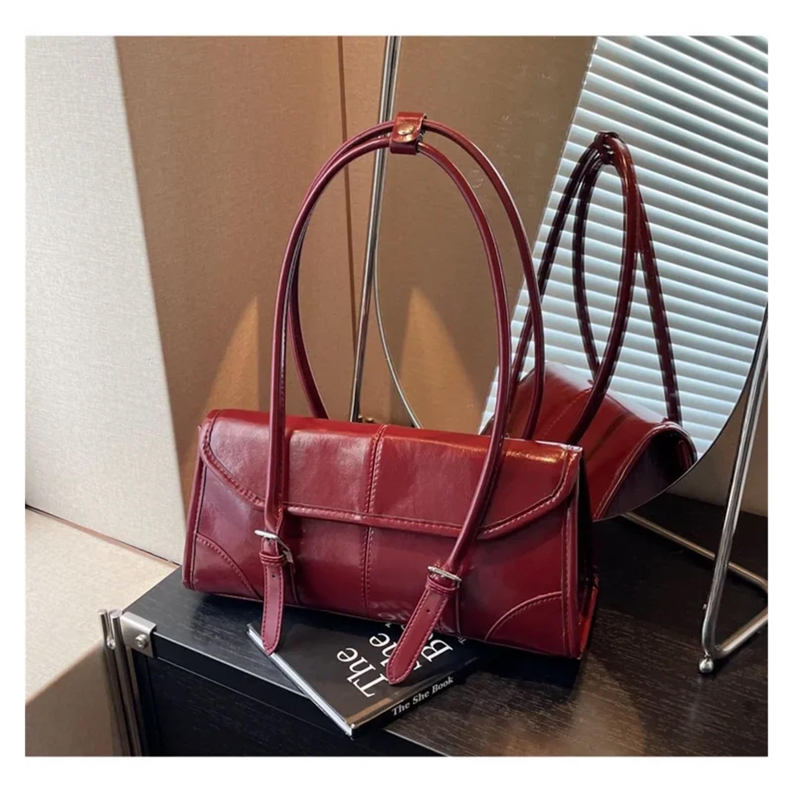 Bolso bandolera Leather Underarm Bag Elegant Women's Magnetic Buckle Shoulder Commuter Versatile Ladies Tote Bags