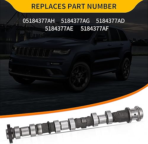 Miniatura 2 de 5184377AG Árbol de levas de escape lateral izquierdo para modelos JeepDodgeChryslerRam 3.6L V6 2011-2021 Sustituye 5184377AD 05184377AH 5184377AE