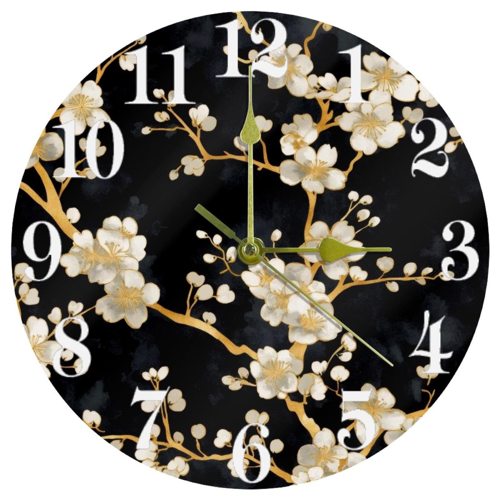 Horloge murale pour maison et bureau fonctionnant avec piles de salon