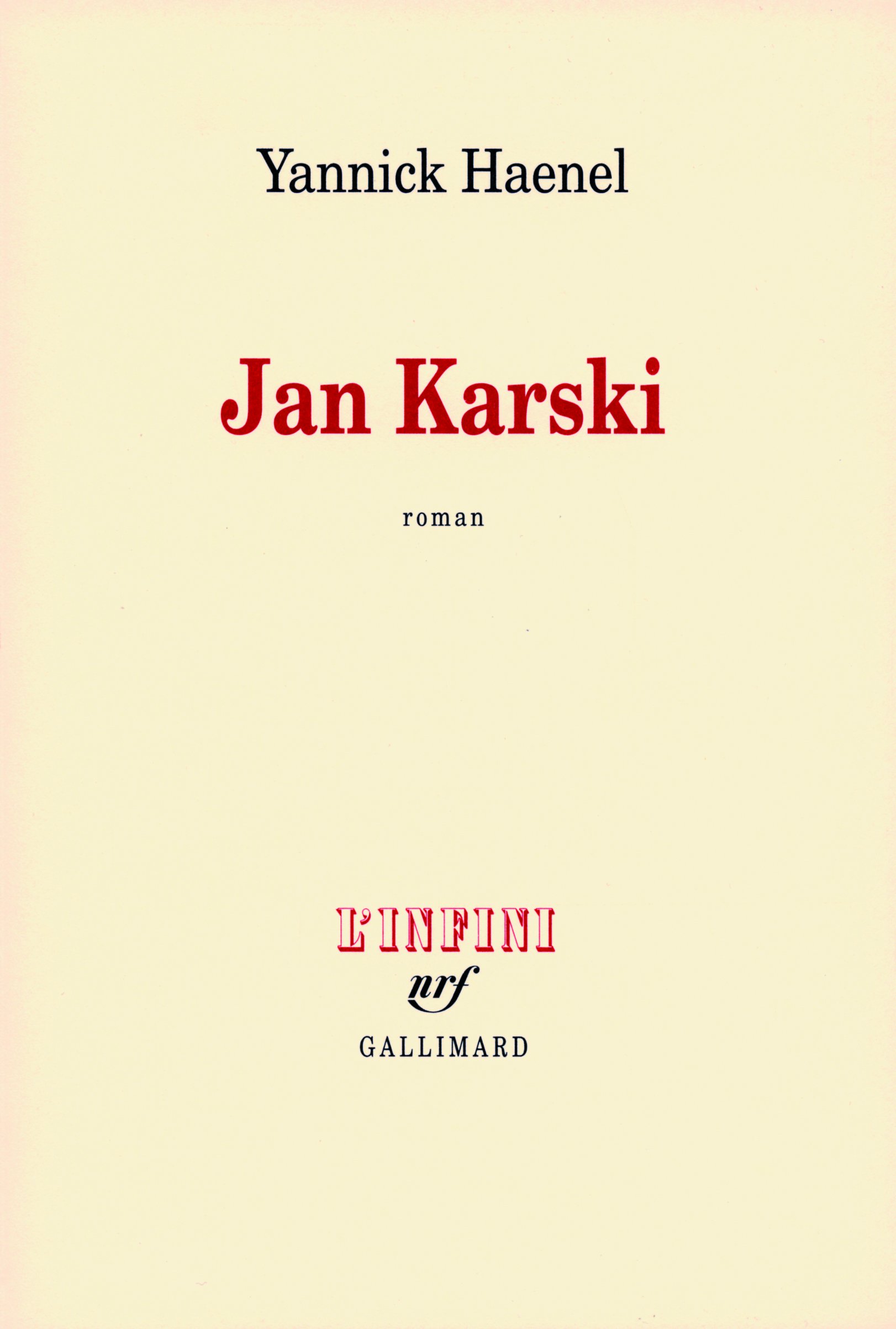 JAN KARSKI [Paperback] HAENEL,YANNICK