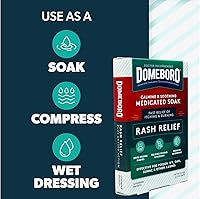 Vista 6 de Domeboro Paquetes de polvo calmante para aliviar las erupciones, 12 unidades (paquete de 4)