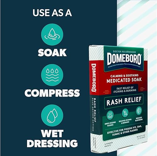 Miniatura 6 de Domeboro Paquetes de polvo de solución astringente - 12 paquetes, paquete de 6