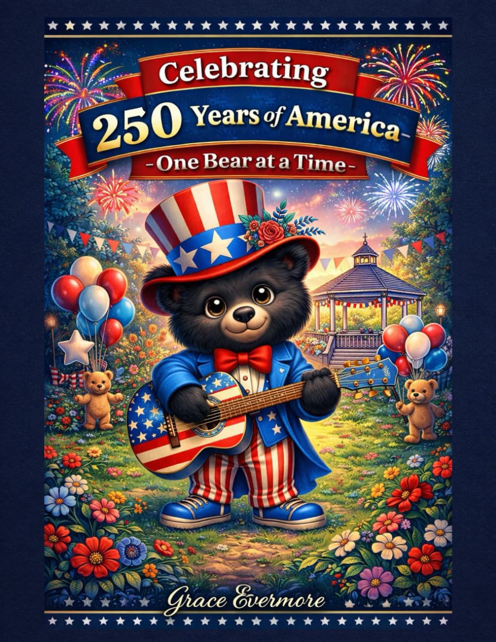 Celebrating 250 Years of America—One Bear at a Time: A Patriotic Coloring Journey Through American History, Freedom, and Celebration for All Ages (America's 250th Anniversary Coloring Books)