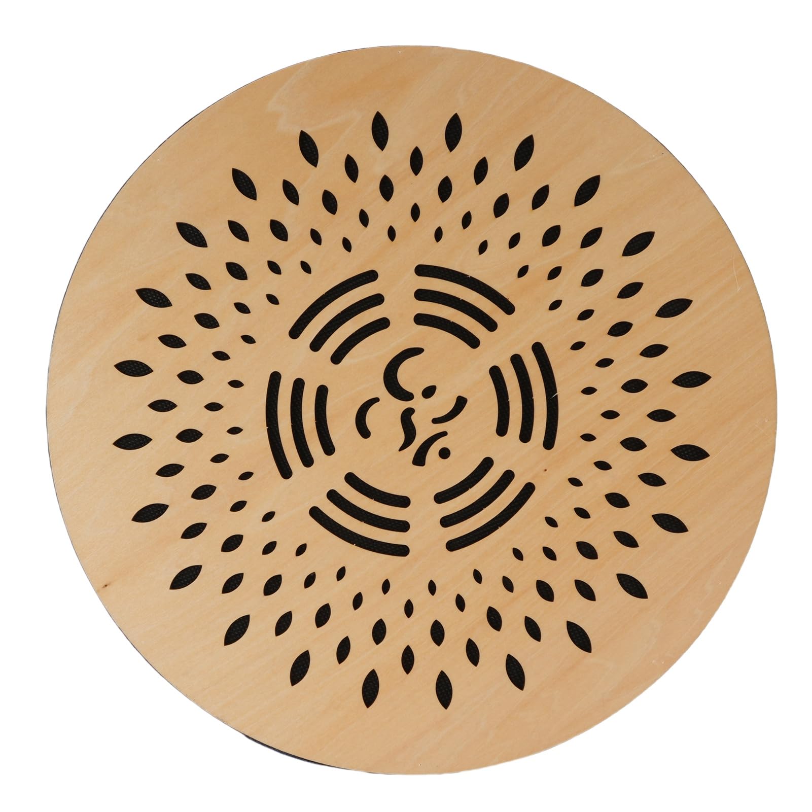 Generic 12-calowy Drewniany Bęben Strumieniowy, Ręczna Perkusja Oceaniczna z Kolorowymi Plecionymi Paskami, Edukacyjny Instrument Muzyczny dla Dzieci, Dorosłych, Sala Lekcyjna, Koncert
