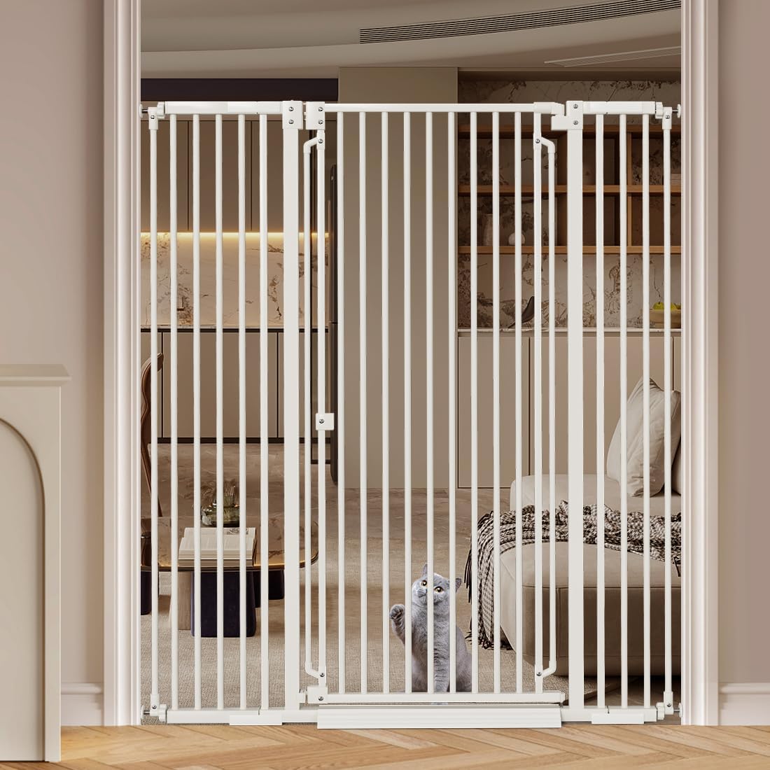 Extra Tall Cat Gate 59.5" Super High Pressure Mounted