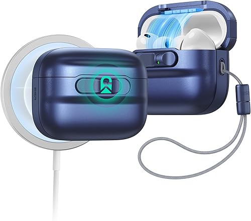 Miniatura 36 de ESR Funda para AirPods Pro (2023/2022/2019, 2ª/1ª generación), compatible con Airpods Pro 2 (cable USB-C/Lightning), listo para MagSafe, bloqueo