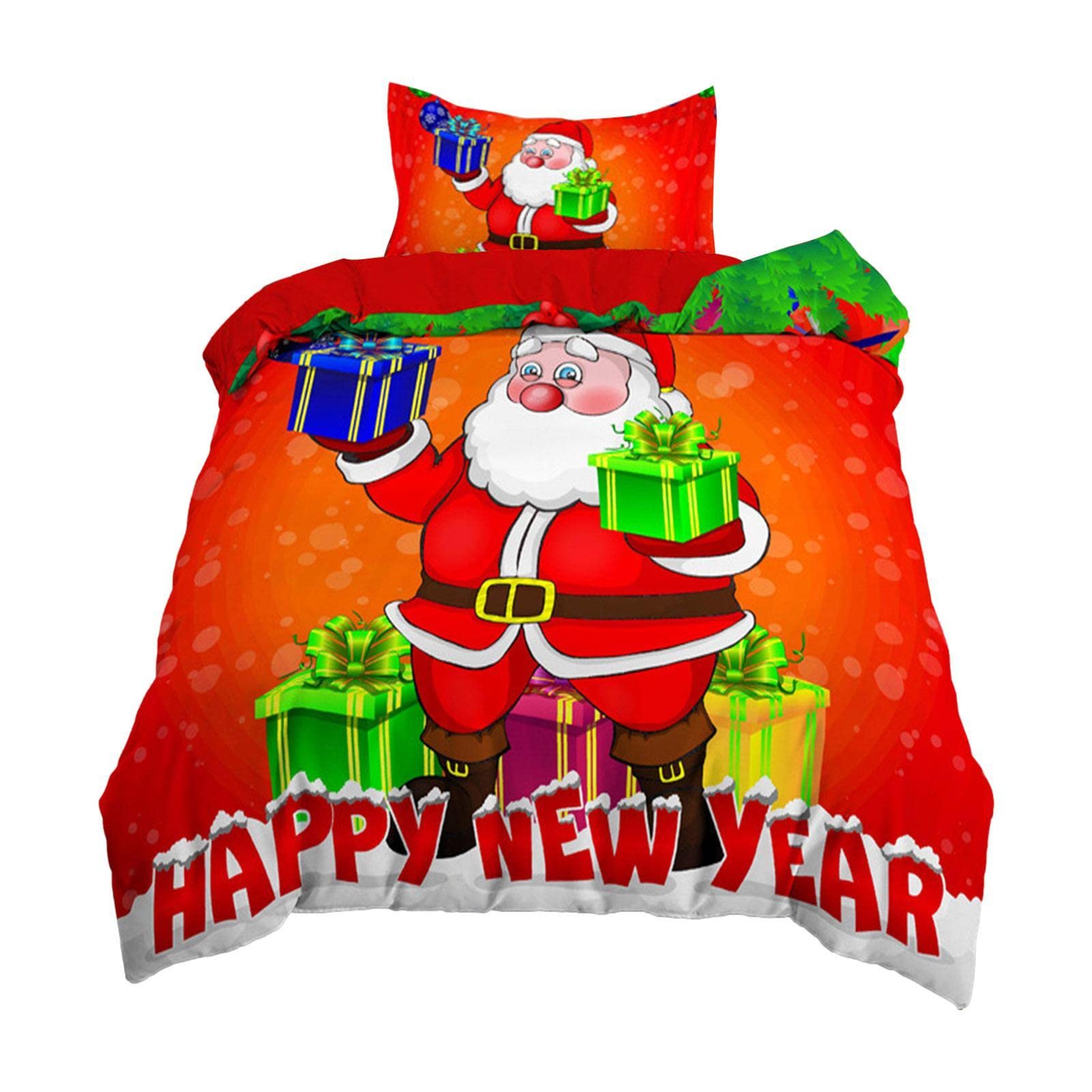 Ensemble d'édredon de Noël avec couvre-lit microfibre et parure Holiday Decors