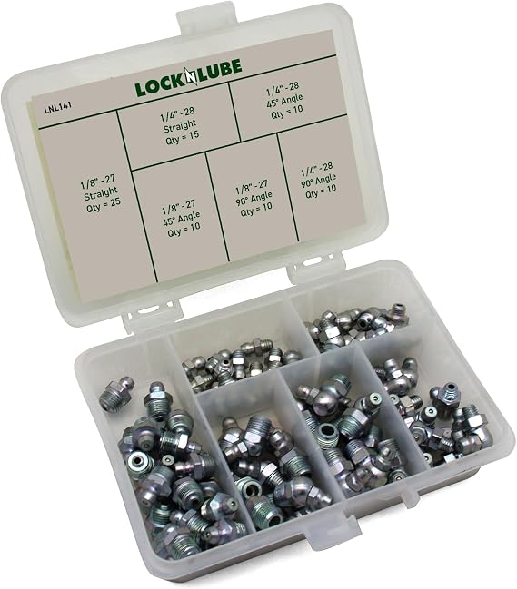 LockNLube LNL141 SAE Grease Fittings Set