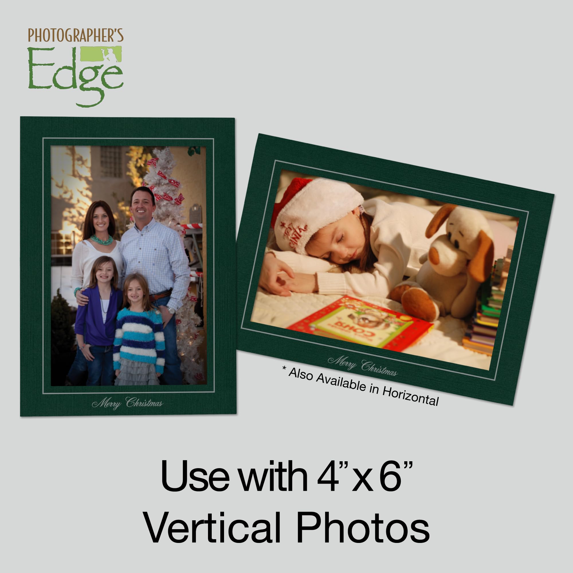 Amazon.com: Photographer's Edge Photo Insert Card, Merry Christmas Holiday Cards, Pack of 10 With Envelopes for 4x6 Photos - Pine Green With White Ink : Office Products Amazon.com: Photographer's Edge Photo Insert Card, Merry Christmas Holiday Cards, Pack of 10 With Envelopes for 4x6 Photos - Pine Green With White Ink : Office Products
