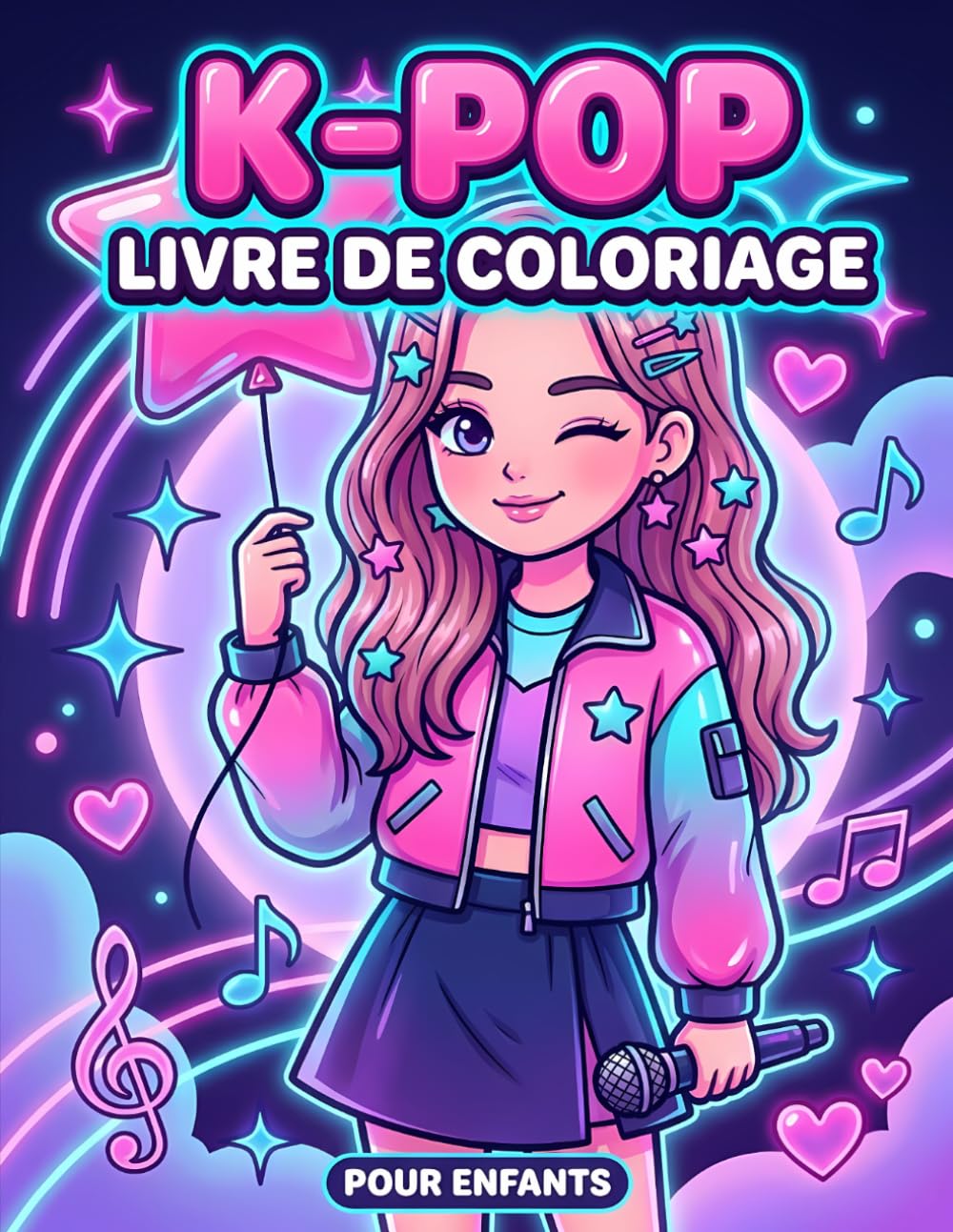 Livre de coloriage K-Pop: Plus De 60 Personnages Adorables Inspirés Du Style Pop Coréen, Cadeau Idéal Pour Enfants Et Adolescents
