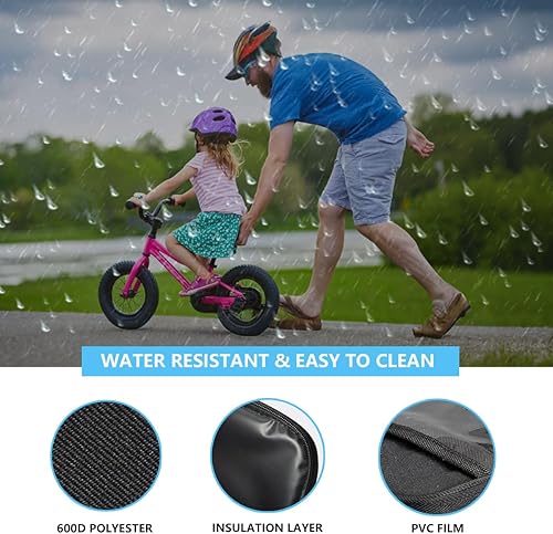 Miniatura 5 de Bolsa de Manillar para Bicicleta Infantil con Montura para Teléfono y Enfriador - Cesta Frontal para Bicicleta de Niños, Niñas, Niños Pequeños