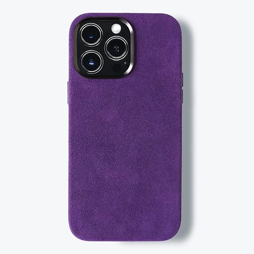 Miniatura 7 de ALMA Alcantara - Funda para iPhone serie 15 (15 Pro, verde bosque)