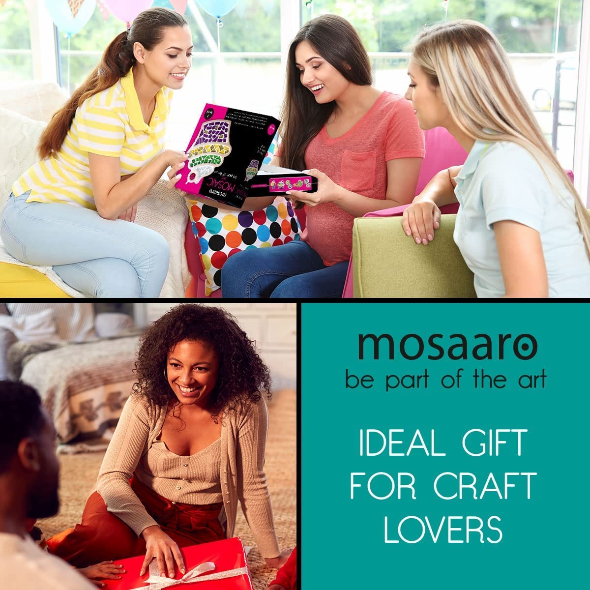Kit de azulejos de mosaico de vidrio Love – Arte exclusivo DIY GlassCraft para adultos y adolescentes – Regalo creativo para los amantes de las manualidades – Mosaicos decoración del hogar