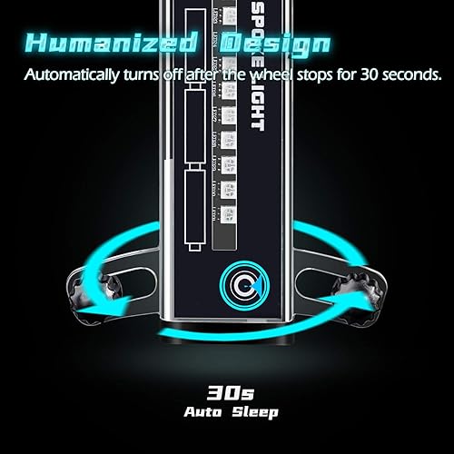 Miniatura 5 de PRUNUS Luces LED recargables para ruedas de bicicleta. Luces impermeables para radios de bicicleta con baterías recargables. Para ciclismo seguro,