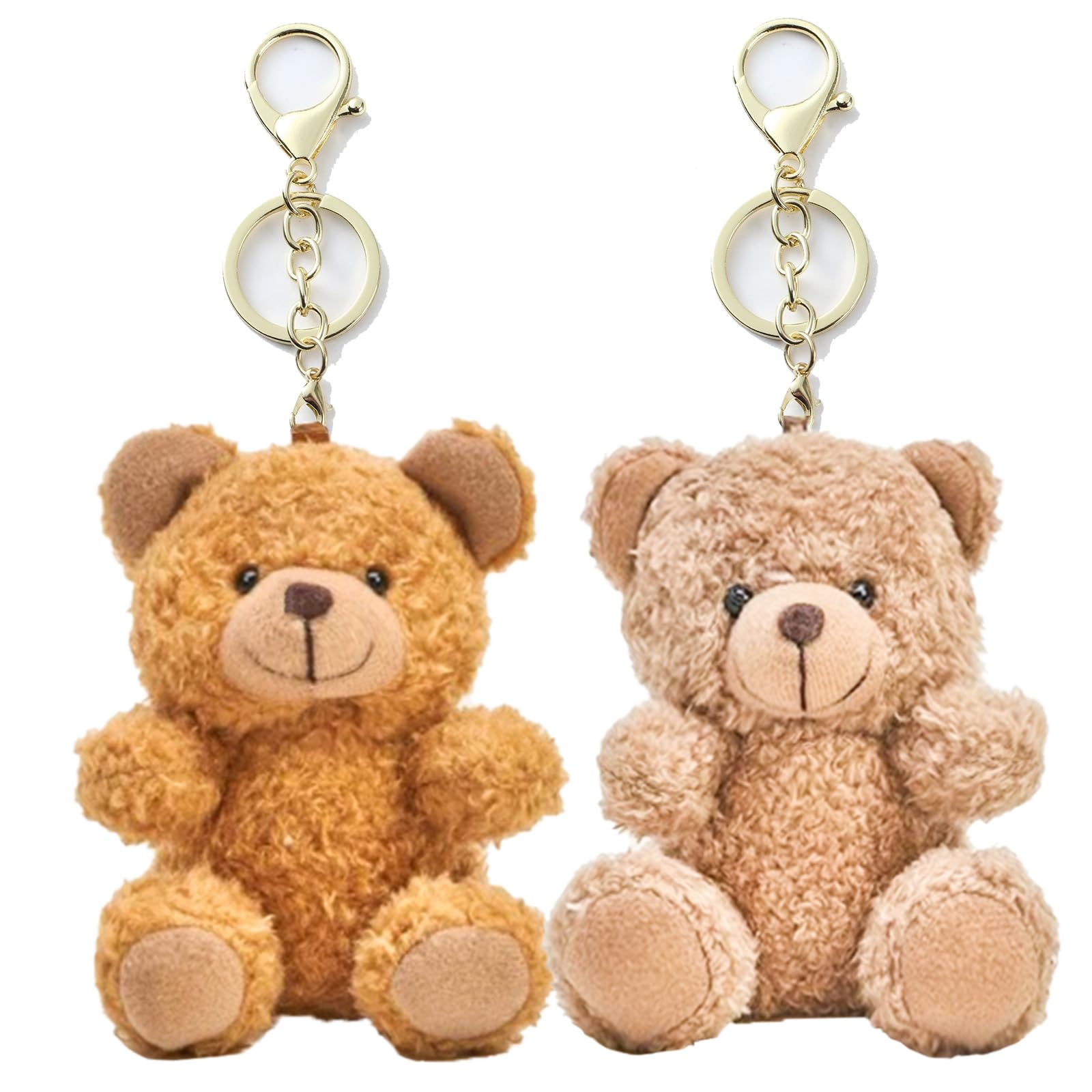 8 Inch Plush Bear Keychain, Bag Charms for Backpack, Handbag Accessories Pendant 2 Pcs