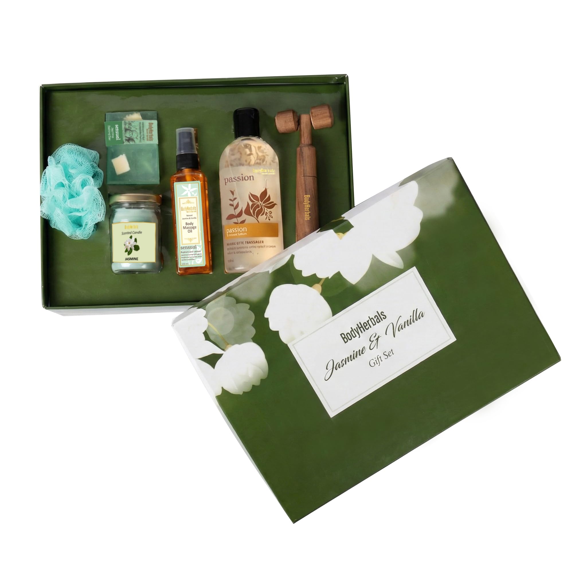 BodyHerbals Jasmine and Vanilla Skincare Gift Set for Women and Men| LuxuriousBath & Body Care Kit| Gift Box Hamper For Couple| 7 Pcs| Luxury Gift for Birthdays, Anniversaries, Wedding and Special Celebrations| 100 % Vegan-image-23