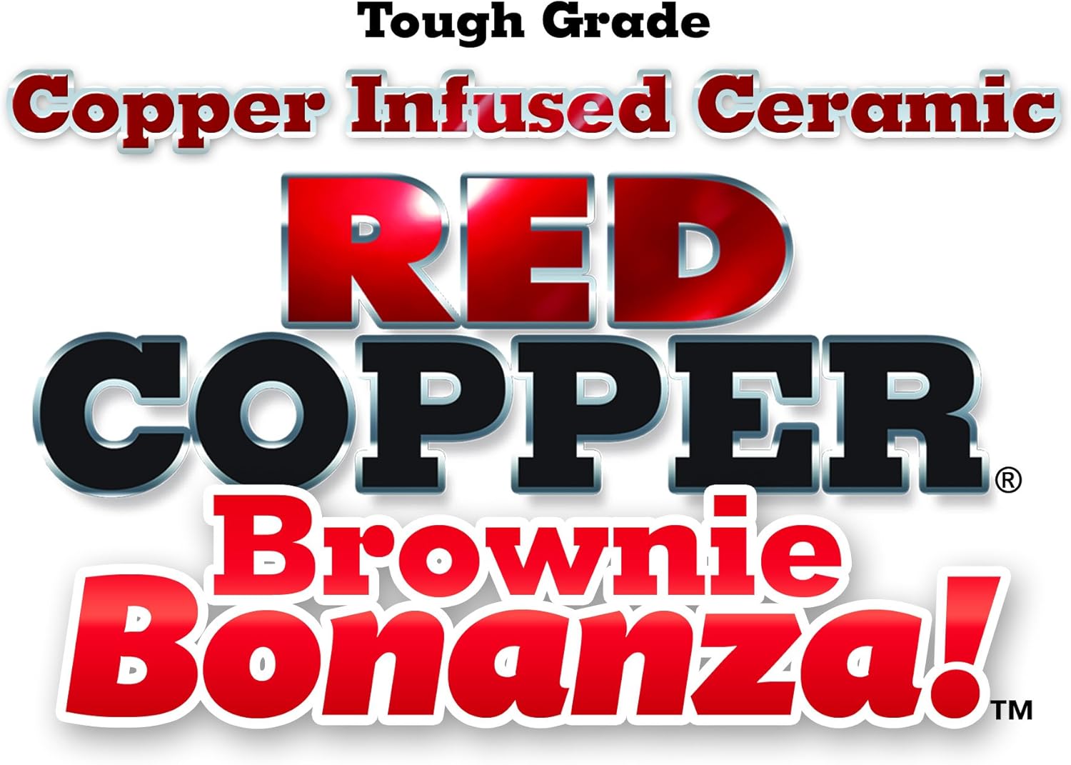 Red Copper Brownie Bonanza Pan by Bulbhead, Includes Recipe Guide