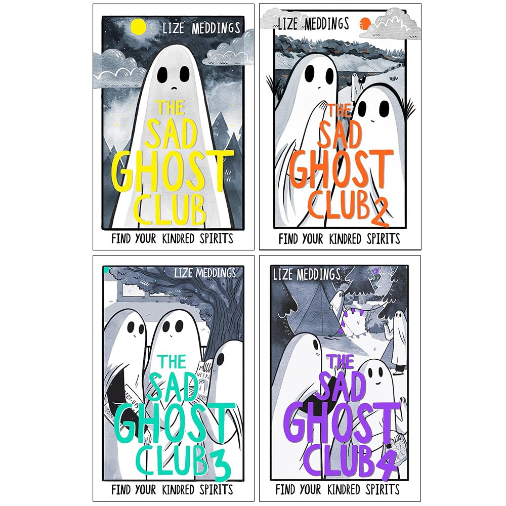 The Sad Ghost Club Volume 1-4 Find Your Kindred Spirits Collection 4 Books Set By Lize Meddings