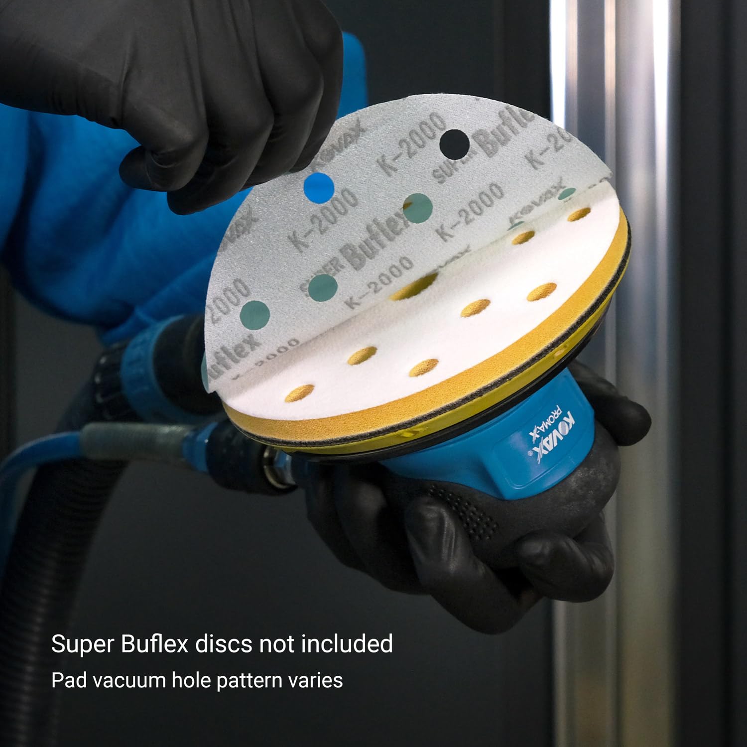 Super Buflex - Almohadilla de interfaz para discos de lijado de 5 pulgadas, gancho y bucle, sin agujeros, 971-0066, 2 almohadillas