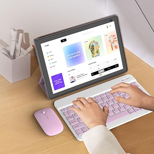 Miniatura 4 de Tablet Android 15 de 10 pulgadas, tableta 2 en 1 con teclado. 8GB RAM+32GB ROM compatible con tabletas PC expandibles de 1TB, CPU de cuatro núcleos,