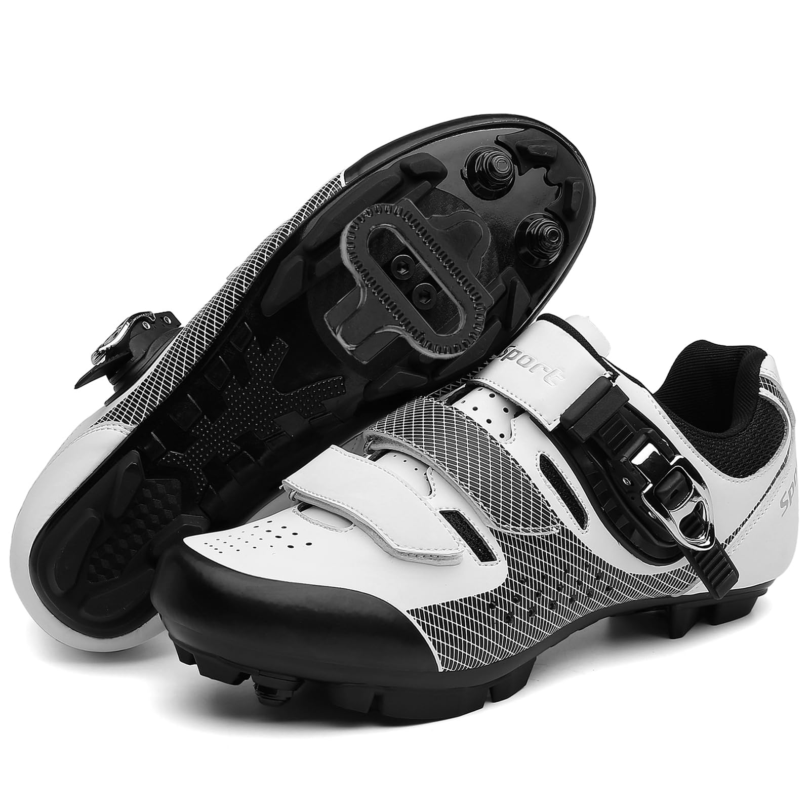 Scarpe de MTB Ciclismo Uomo Donna, Scarpe per Mountain Bike compatibili con tacchette SPD a 2 bulloni all'aperto Scarp da Bicicletta
