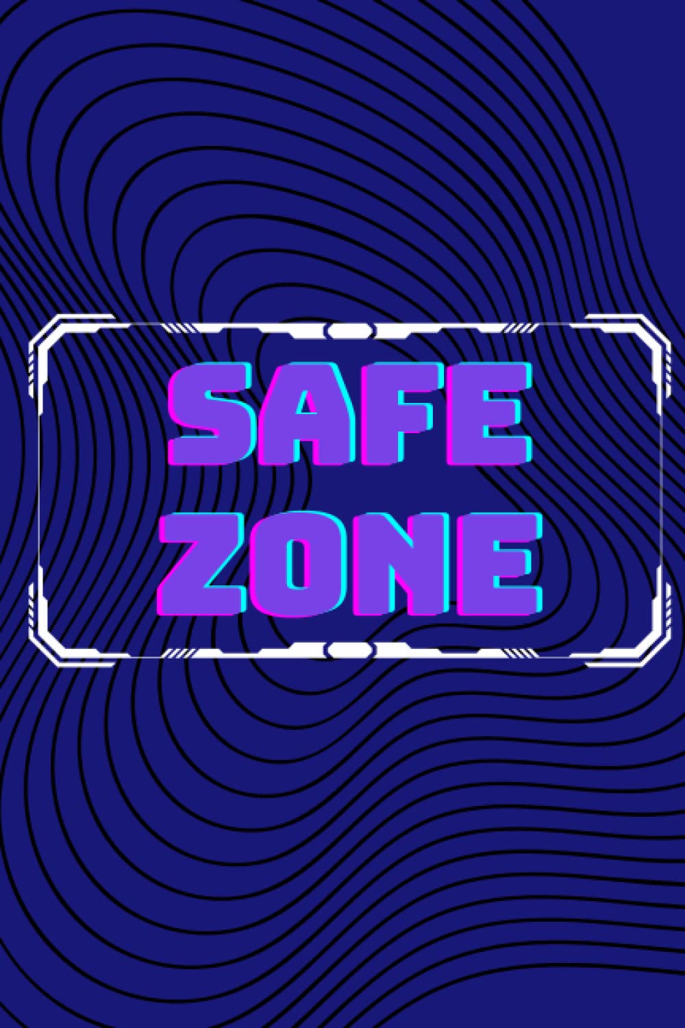 Safe zone: colourful Glitch Design Notebook, Paperback, 120 Pages