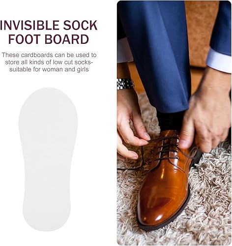 Miniatura 4 de EXCEART 100 piezas de insertos de cartón, bloqueadores de formularios, de papel, de corte bajo, organizadores de calcetines con forma de calcetín,