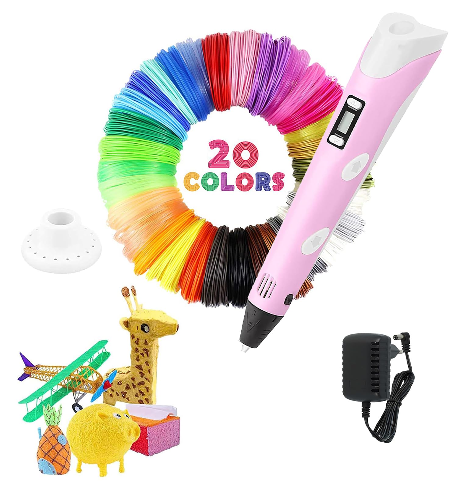Magicwand Imagine & Innovate 3D Pen with LCD Display【10 Metres Each 20 Filaments & 3 Metres Each 3 Filaments Extra 】【with Adaptor】【Pack of 1】 (B0D48MLPP1) Amazon Price History, Amazon Price Tracker