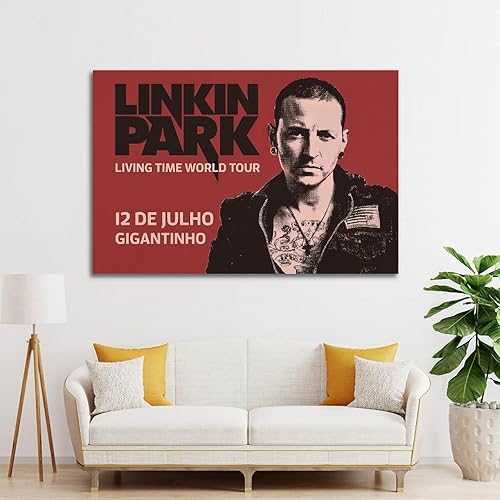 Miniatura 3 de Póster de música rock de LinKin Park, pintura artística, arte de pared estético, lienzo para decoración de dormitorio, 16 x 24 pulgadas (15.7 x 23.6