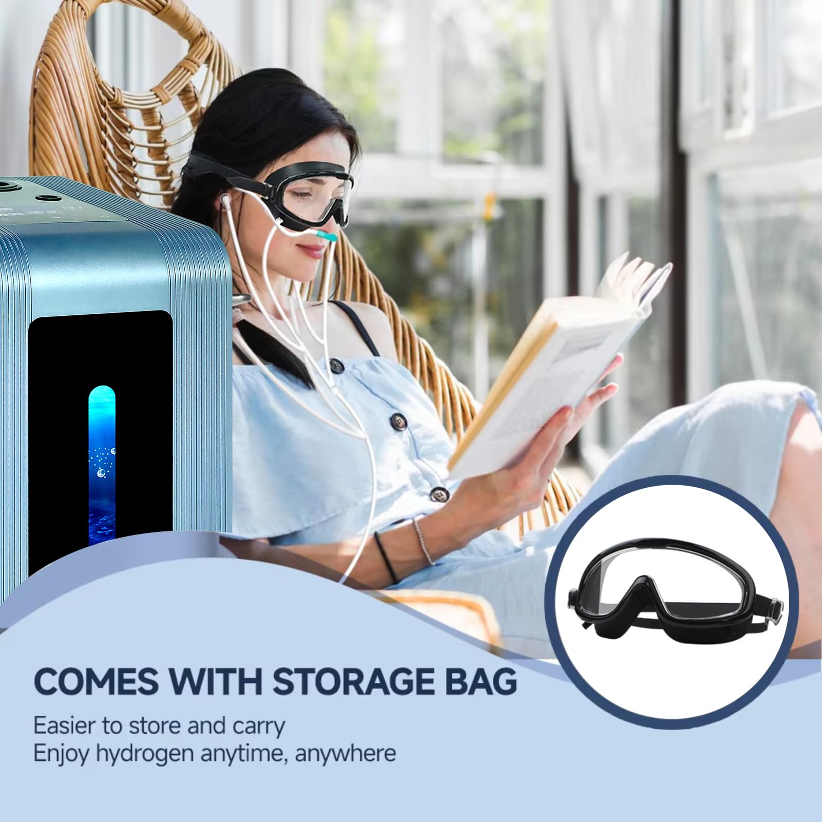 Amazon.co.jp: 3イン1水素アイマスク＆鼻耳カニューレキット – 多機能