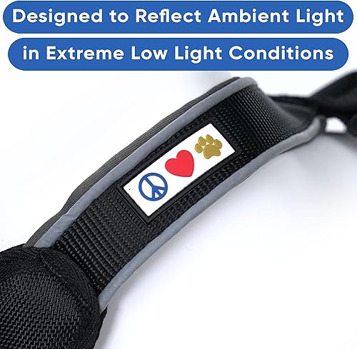 Miniatura 3 de Arnés para perro Pawtitas para entrenamiento de suave, ajustable, reflectante, acolchado para cachorros, Negro
