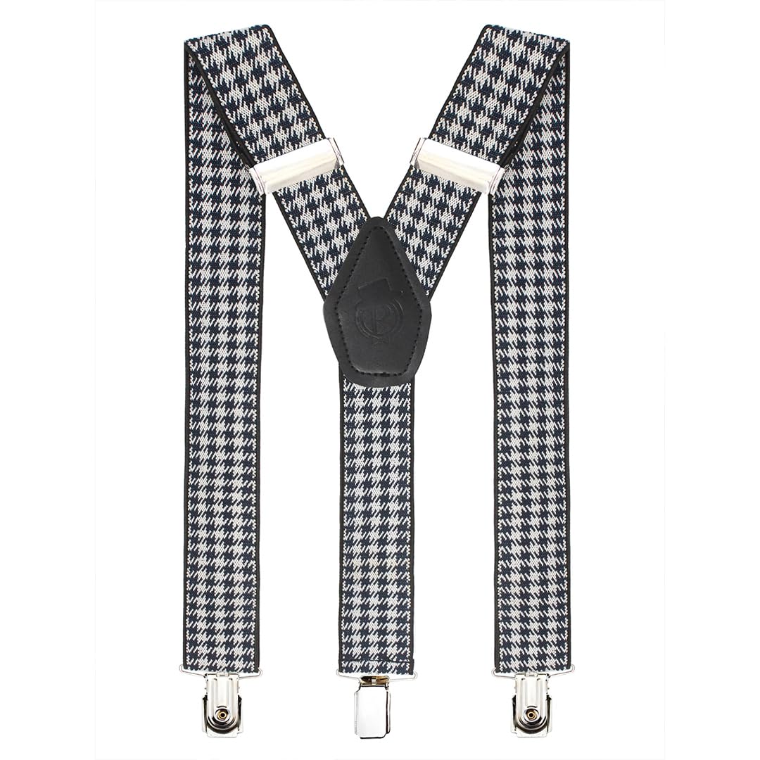 peluche The Edge Men's 3.5cm Strap Width Elastic Suspenders (Black)-picture-33