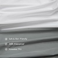 Vista 2 de Biloban Sábanas ajustables para cuna, impermeables, de 38 x 24 pulgadas, paquete de 2 fundas protectoras de colchón para Dream on Me/Newton, sábana