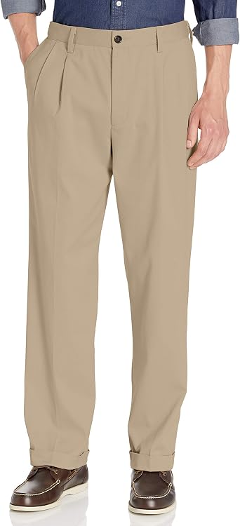 Amazon.com: Dockers Pantalones de ajuste relajado Easy Comfort para hombre  D4 plisados : Ropa, Zapatos y Joyería