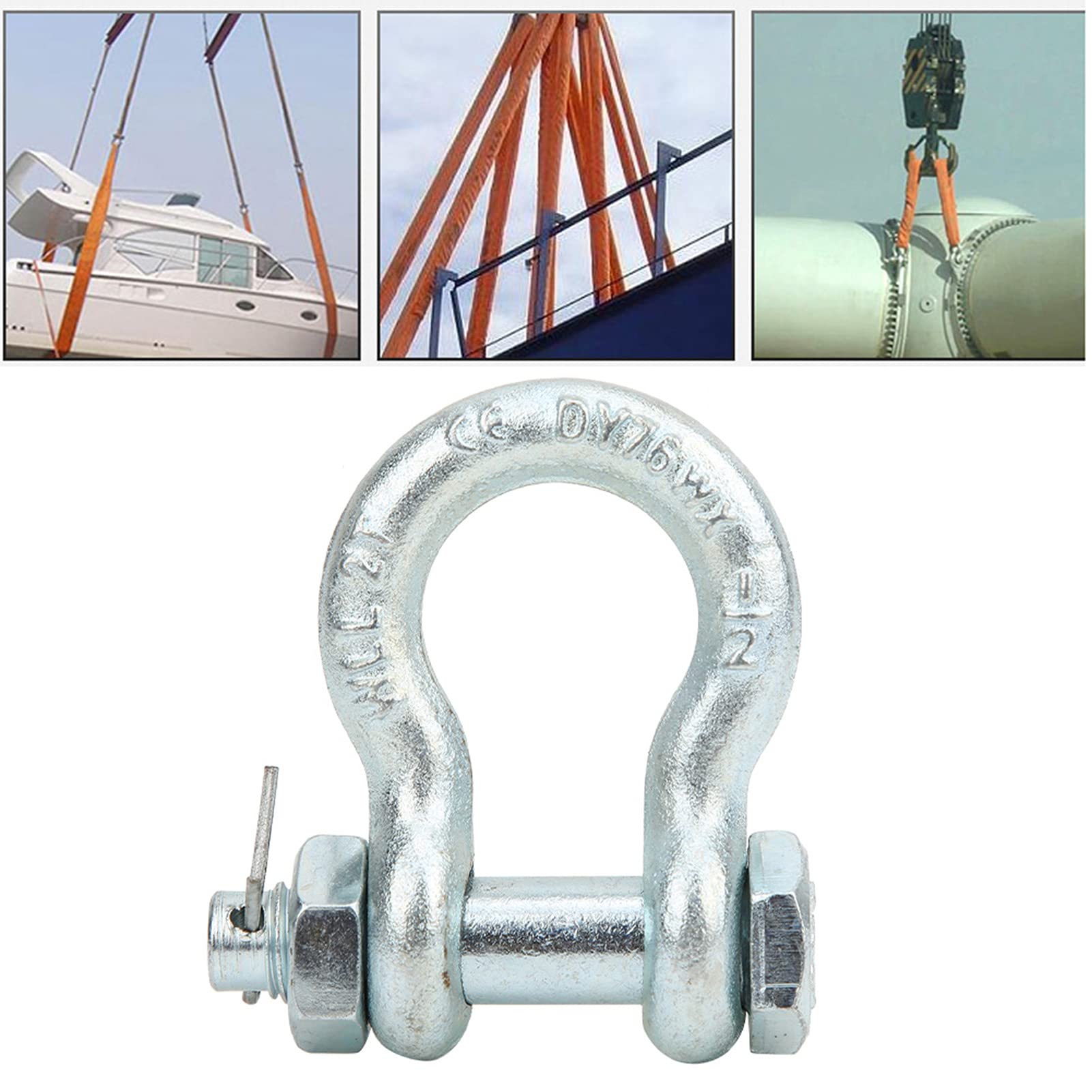 Manilles D'ancrage En Acier Allié Galvanisé 2T-6.5T - Pour Levage Naval Et Machines - Haute Résistance