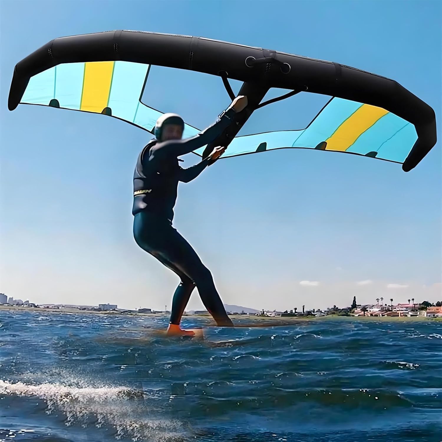Aufblasbarer Windsurfflügel 4 M²/5 M²/6 M² – Vielseitiges Wingfoil- Und Hydrofoil-Board, Handliches Surfsegel Mit Sichtfenster Für Kitesurfen Und Wassersportabenteuer Multicolor 4m³