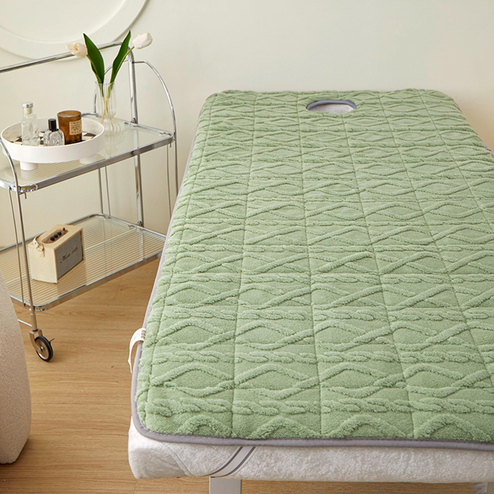 Surmatelas en peluche pour table d'âge spa, respirant, antidérapant, confortable, coussin de lit, protège-matelas épais, 90 x 200 cm, pour traitements de beauté