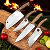 SürLaz Şef Bıçak Seti 4 Parça Almazan Bıçak Outdoor Bıçakları Hediyelik Bıçak