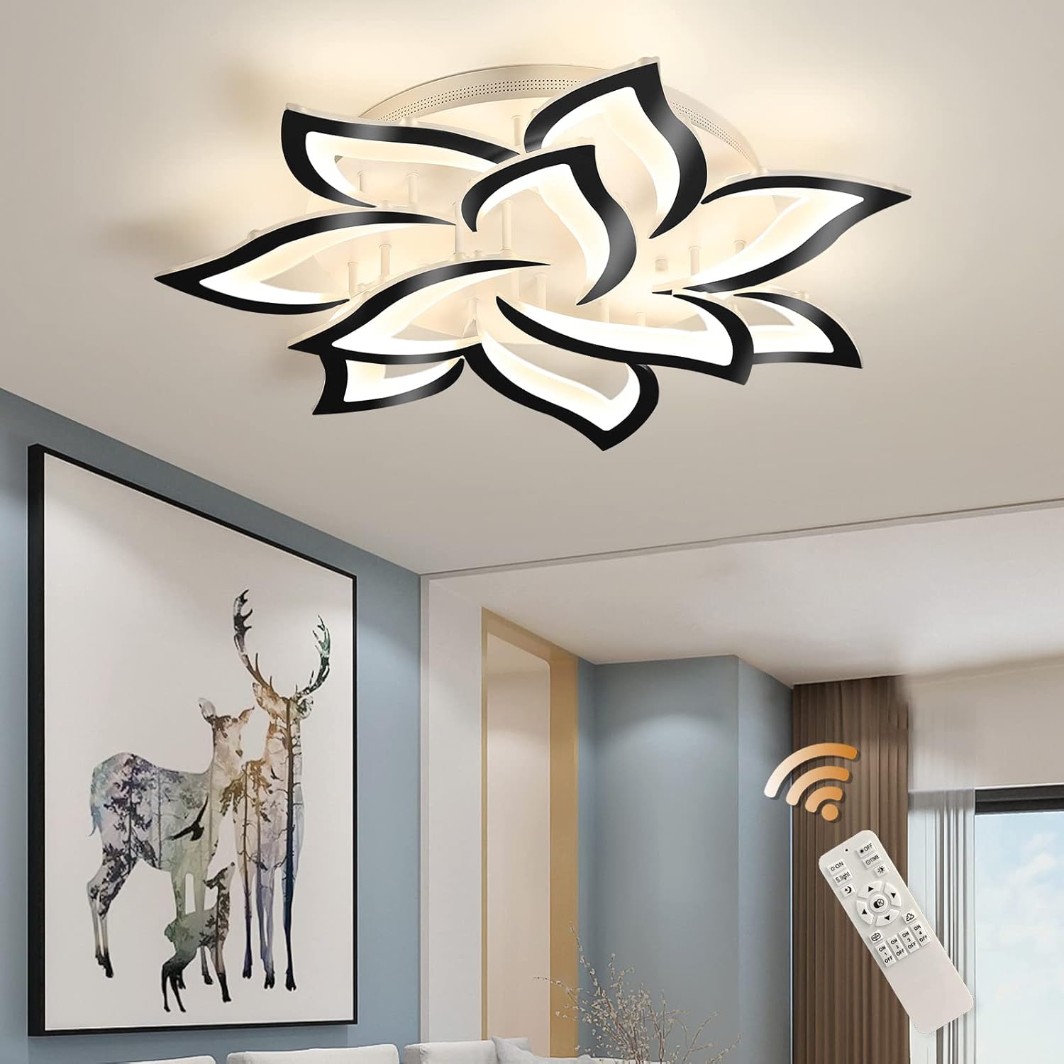 Garwarm Modern LED Ceiling Lights,Dimmable Flush Mount Ceiling Lamp