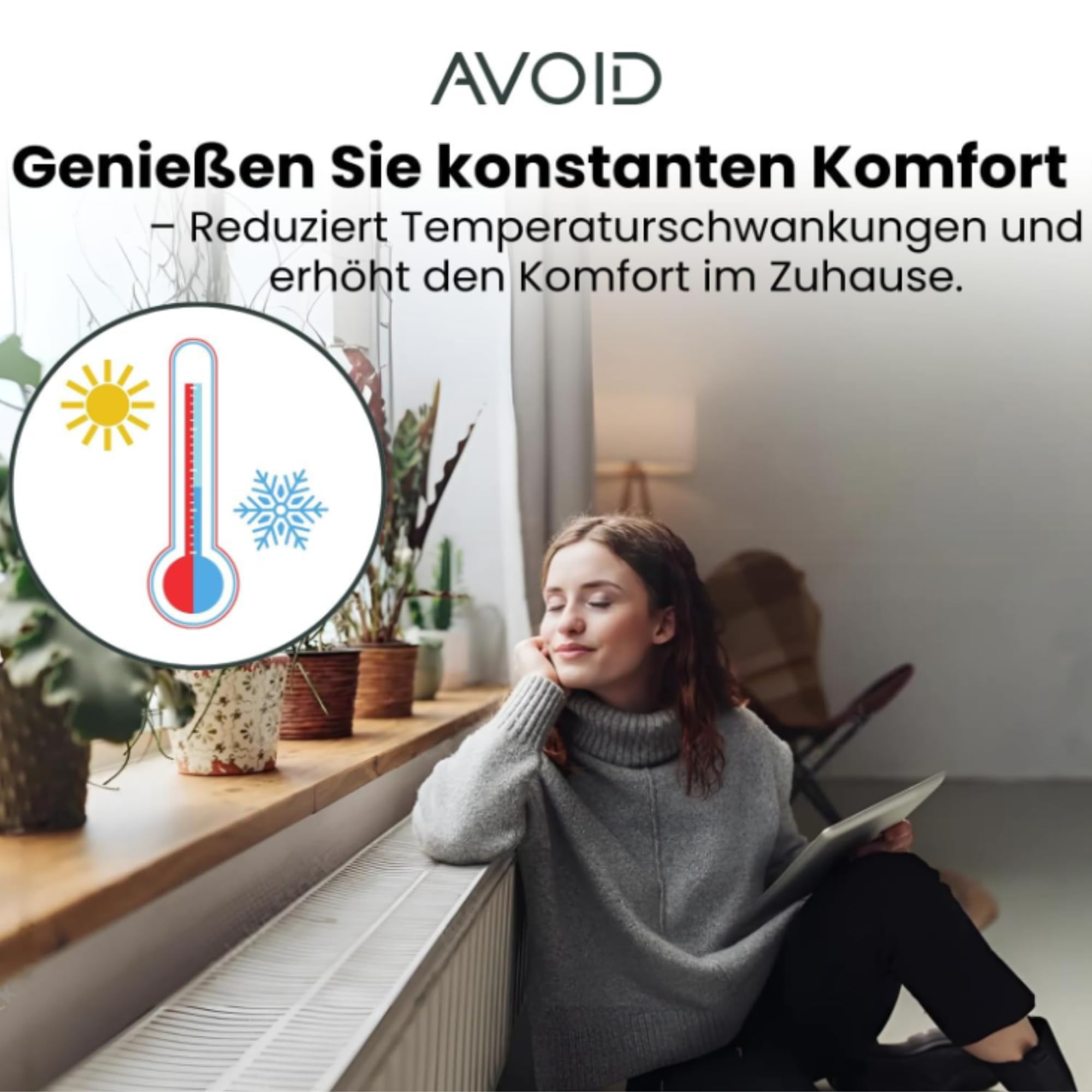 AVOID Heizkörper Ventilator Set Von 3 - Geliefert Mit Thermostat Heizung - Smart Air Technologie - Radiator Ventilator Lösung für Nachhaltigkeit in Ihrem Zuhause