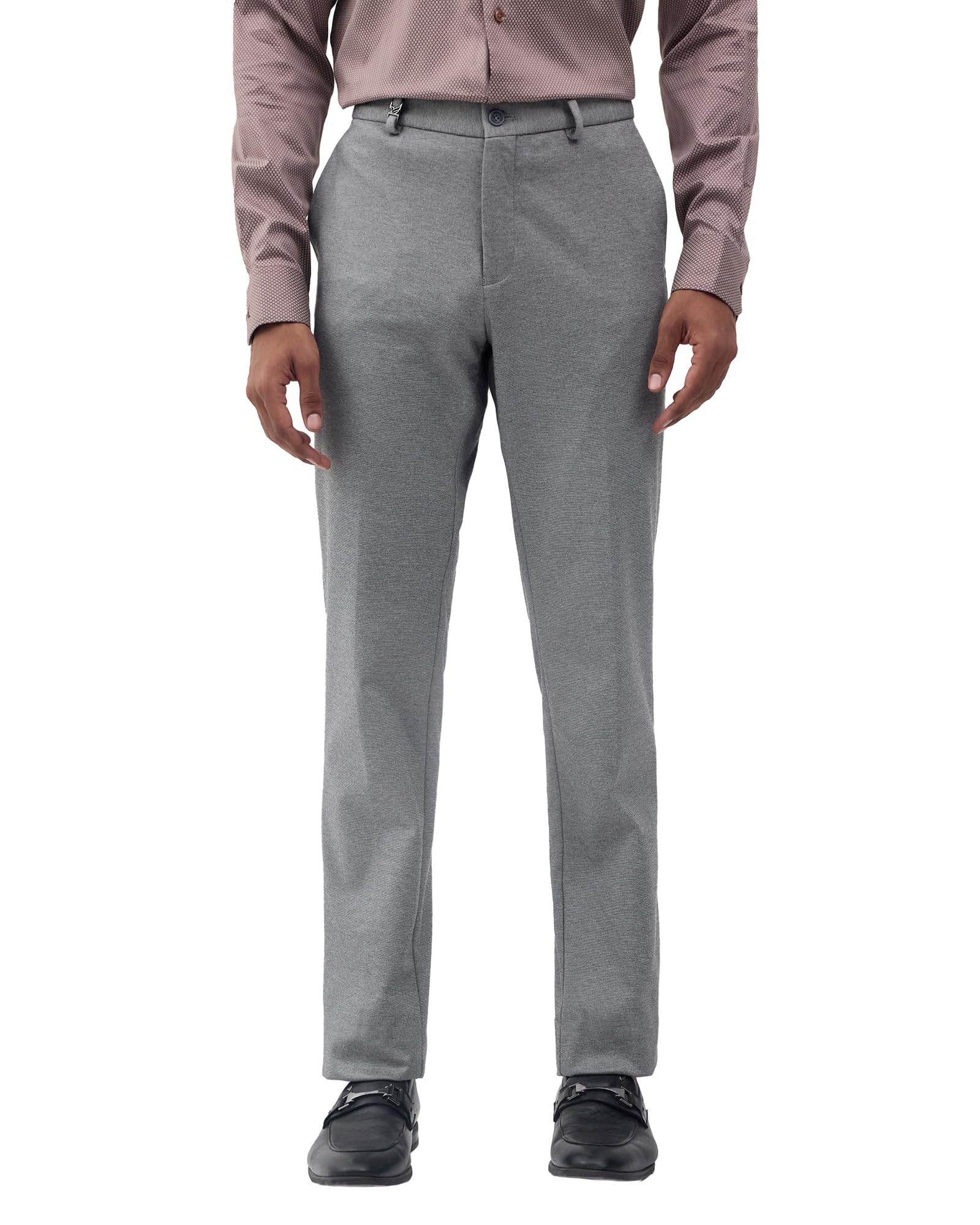 blackberrys Men Solid Slim Fit Formal Trouser |Knitted Fabric | Stretchable-picture-30