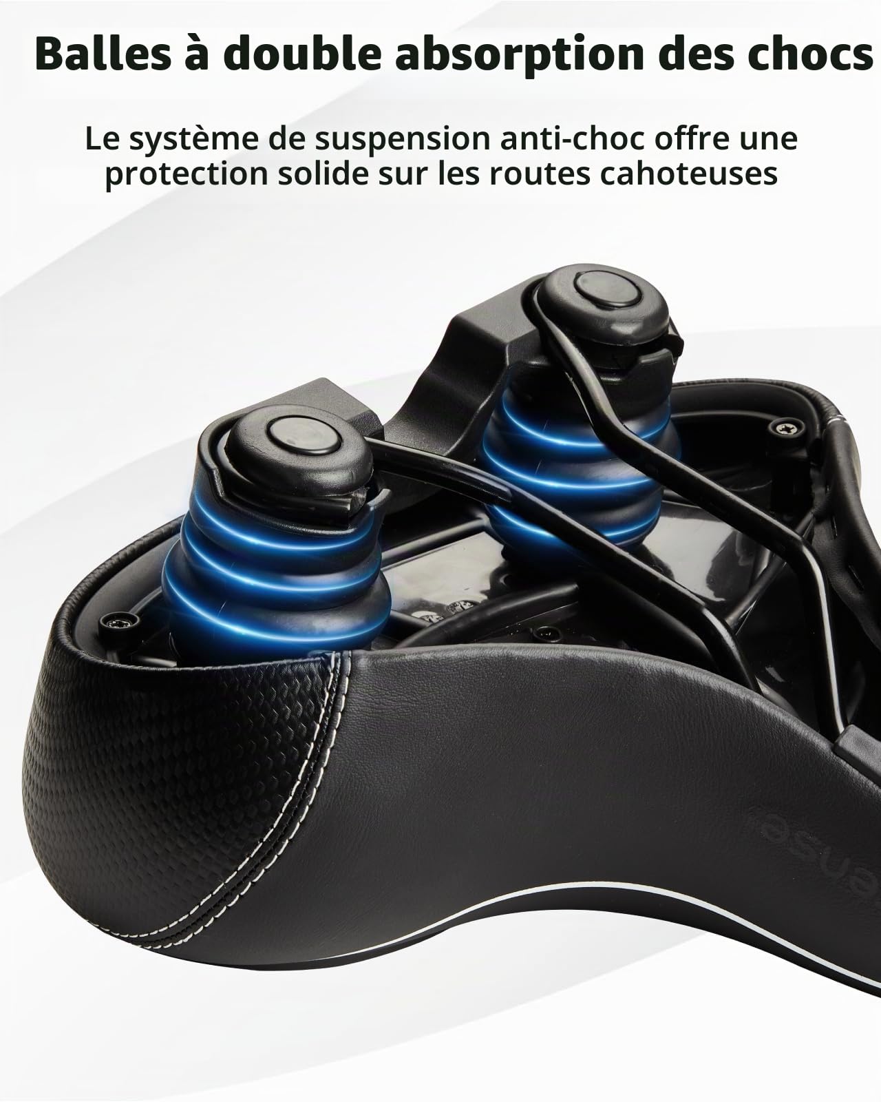 Fitense Selle de vélo surdimensionnée pour Peloton Bike & Bike+, coussin de siège confortable compatible avec Peloton, vélos de route ou d'appartement, large selle de rechange pour homme et femme,