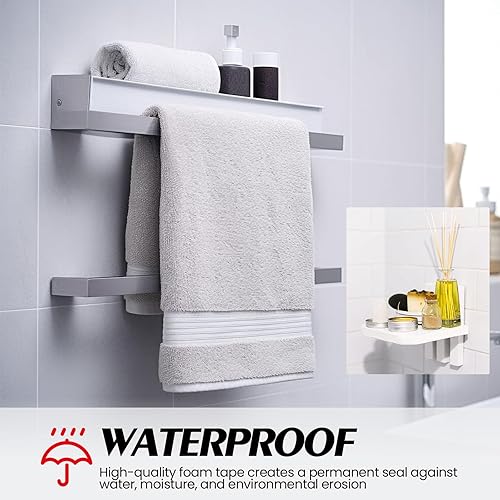 Miniatura 5 de Pushglossy 10 rollos de cinta de doble cara resistente, 0.4 pulgadas 1 pulgada de ancho total 164 pies, cinta de montaje fuerte de doble cara, cinta