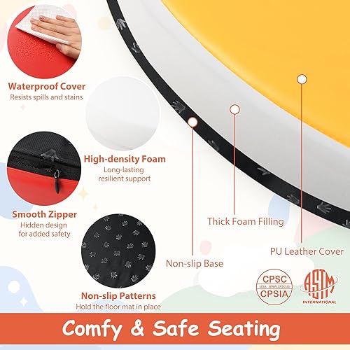 Miniatura 48 de Costzon 6 cojines de suelo para niños de 15 pulgadas, 2 pulgadas de grosor, impermeable, para guardería, preescolar, cojín de espuma hexagonal