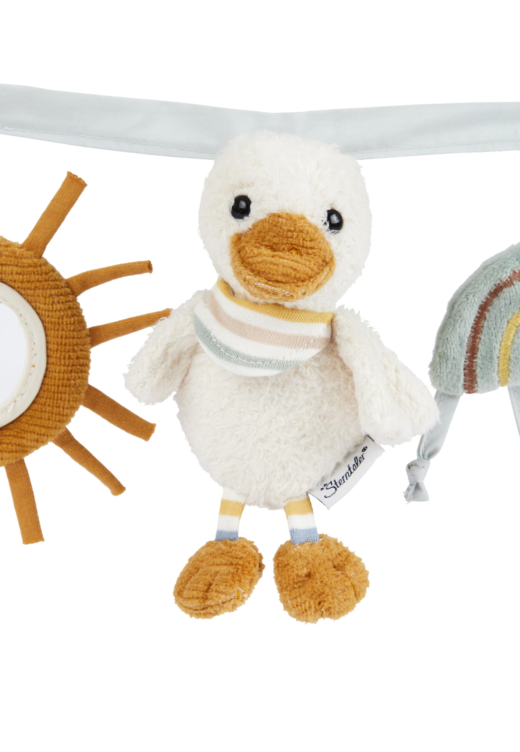 Kinderwagenkette Ente Edda Lou, Activity Spielzeug für den Kinderwagen oder die Babyschale