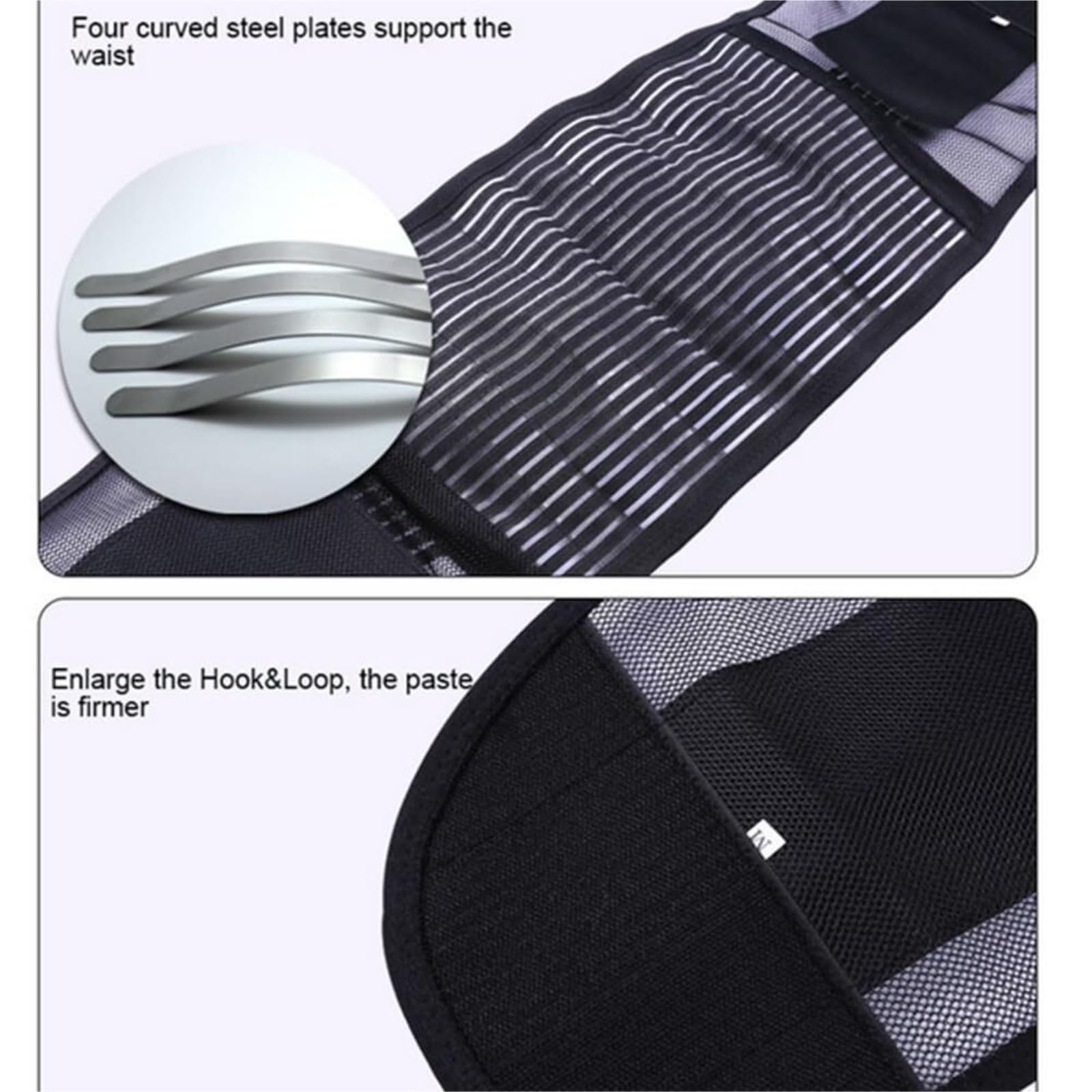 Faja Lumbar Cinturón Reductor de Cintura para el Sudor, Ajustable, para Gimnasio, Fitness, Sauna Cinturón Apoyo Lumbar(S)