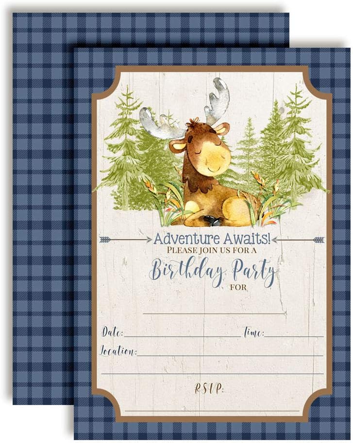 Silly Sloth Birthday Party Invitations, 20 5x7 Fill In Cards with Twenty White Envelopes by AmandaCreation