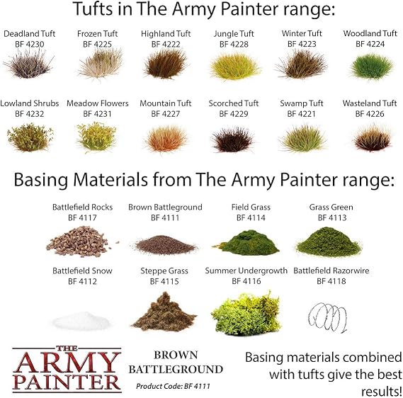 The Army Painter Battlefield Essential Series: Brown Battleground Miniature Basing Sand, 150 ml
