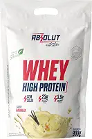 Absolut Nutrition, Whey high protein, 23 gramas de proteína, adoçado com stevia, Sabor baunilha, Pouch, 900 gramas